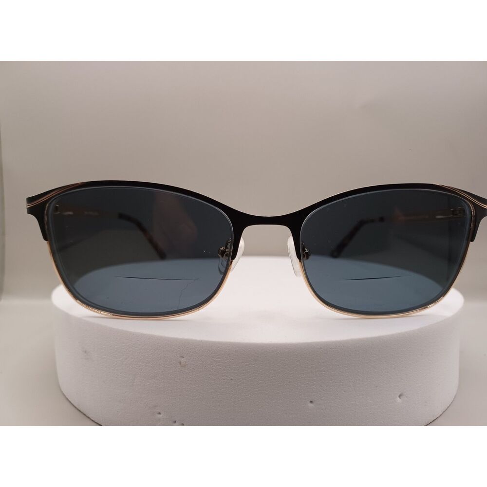 GB+ Eyewear Compelling Black Gold Full Rim Mod Oval 57-17-145 Eyeglasses Frames